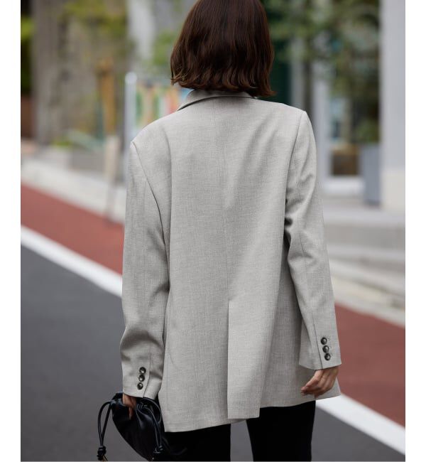 SLOBE IENA「《WEB限定/セットアップ対応可/追加3予約》ウォッシャブルツイルダブルジャケット」|テーラードジャケット|