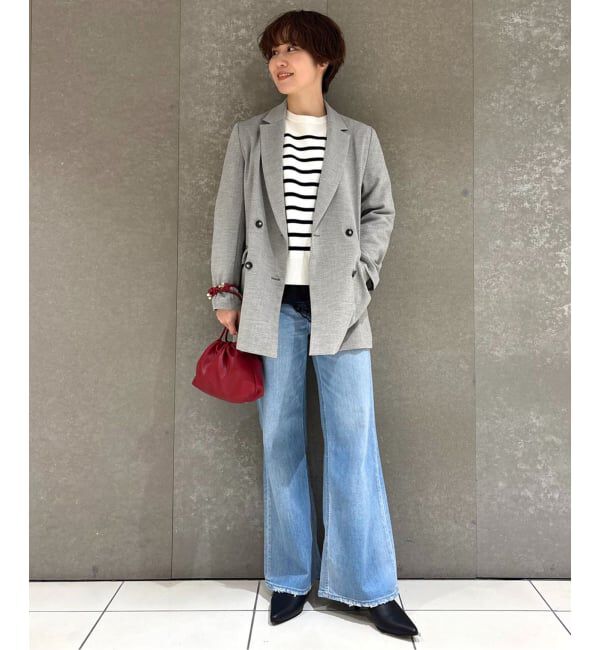 SLOBE IENA「《WEB限定/セットアップ対応可/追加3予約》ウォッシャブルツイルダブルジャケット」|テーラードジャケット|