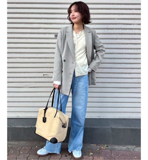 SLOBE IENA「《WEB限定/セットアップ対応可/追加3予約》ウォッシャブルツイルダブルジャケット」|テーラードジャケット|