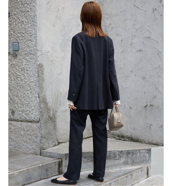 SLOBE IENA「《WEB限定/セットアップ対応可/追加3予約》ウォッシャブルツイルダブルジャケット」|テーラードジャケット|