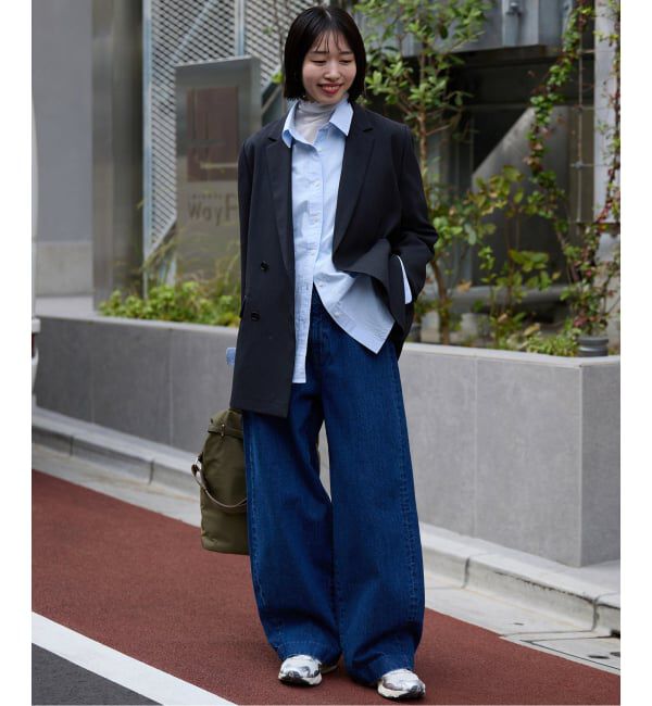 SLOBE IENA「《WEB限定/セットアップ対応可/追加3予約》ウォッシャブルツイルダブルジャケット」|テーラードジャケット|