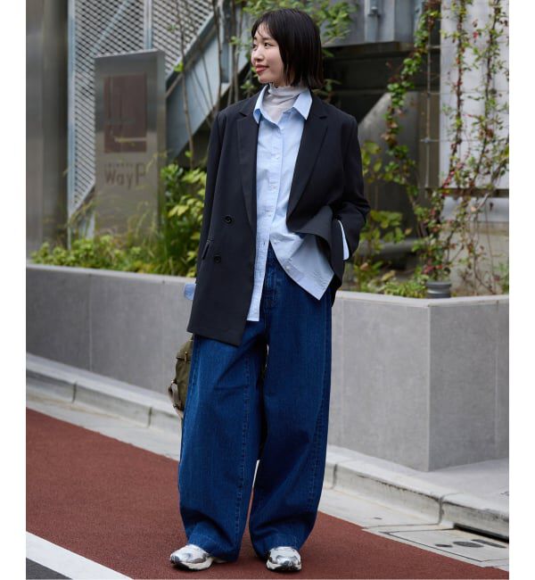 SLOBE IENA「《WEB限定/セットアップ対応可/追加3予約》ウォッシャブルツイルダブルジャケット」|テーラードジャケット|