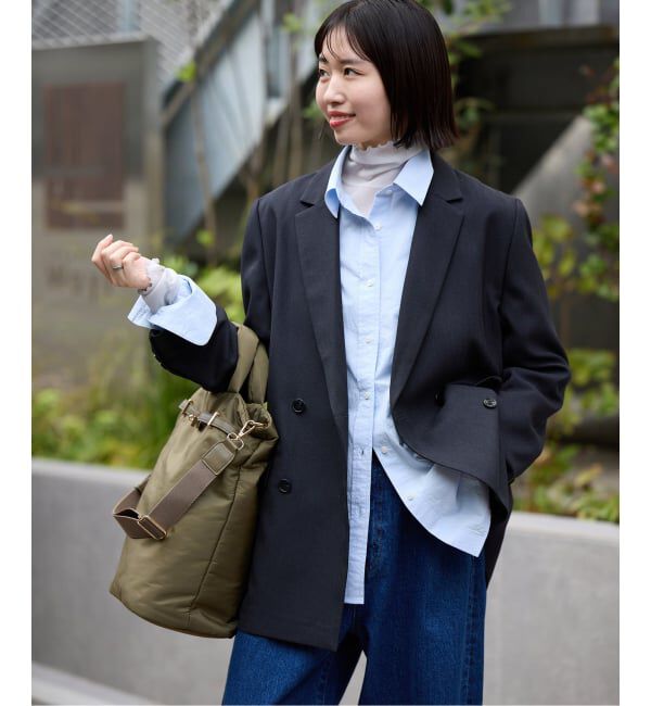 SLOBE IENA「《WEB限定/セットアップ対応可/追加3予約》ウォッシャブルツイルダブルジャケット」|テーラードジャケット|
