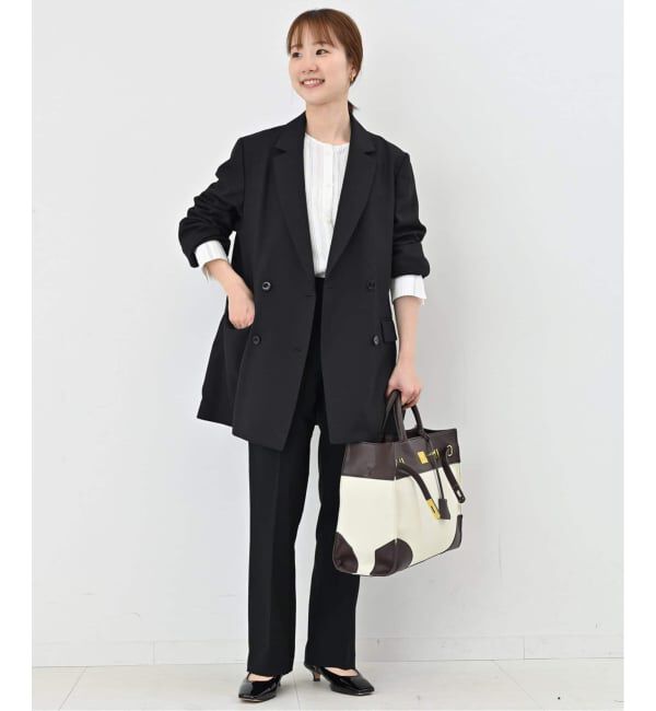 SLOBE IENA「《WEB限定/セットアップ対応可/追加3予約》ウォッシャブルツイルダブルジャケット」|テーラードジャケット|