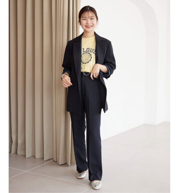 SLOBE IENA「《WEB限定/セットアップ対応可/追加3予約》ウォッシャブルツイルダブルジャケット」|テーラードジャケット|