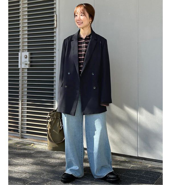 SLOBE IENA「《WEB限定/セットアップ対応可/追加3予約》ウォッシャブルツイルダブルジャケット」|テーラードジャケット|