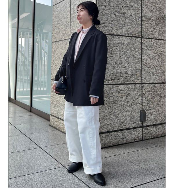 SLOBE IENA「《WEB限定/セットアップ対応可/追加3予約》ウォッシャブルツイルダブルジャケット」|テーラードジャケット|