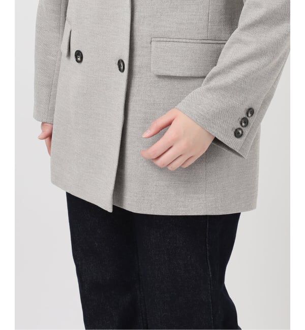 SLOBE IENA「《WEB限定/セットアップ対応可/追加3予約》ウォッシャブルツイルダブルジャケット」|テーラードジャケット|