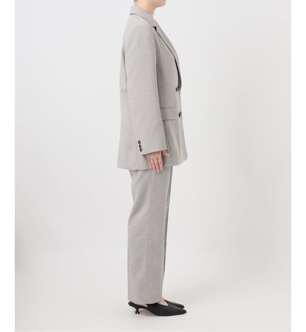 SLOBE IENA「《WEB限定/セットアップ対応可/追加3予約》ウォッシャブルツイルダブルジャケット」|テーラードジャケット|