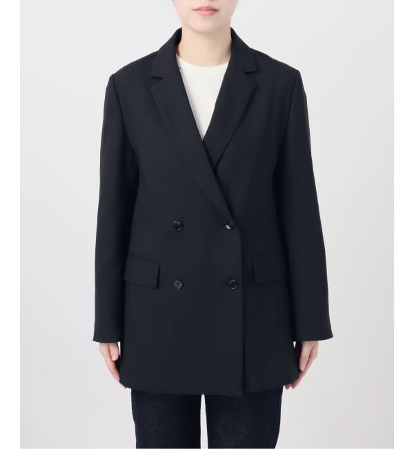 SLOBE IENA「《WEB限定/セットアップ対応可/追加3予約》ウォッシャブルツイルダブルジャケット」|テーラードジャケット|