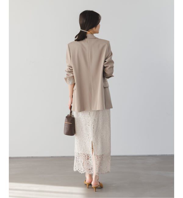 NOBLE「《WEB＆一部店舗限定・追加》リバーレースIラインスカート」|スカート|