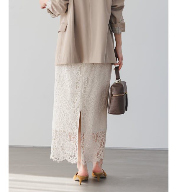 NOBLE「《WEB＆一部店舗限定・追加》リバーレースIラインスカート」|スカート|