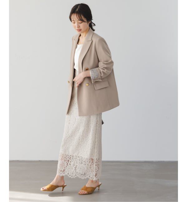 NOBLE「《WEB＆一部店舗限定・追加》リバーレースIラインスカート」|スカート|