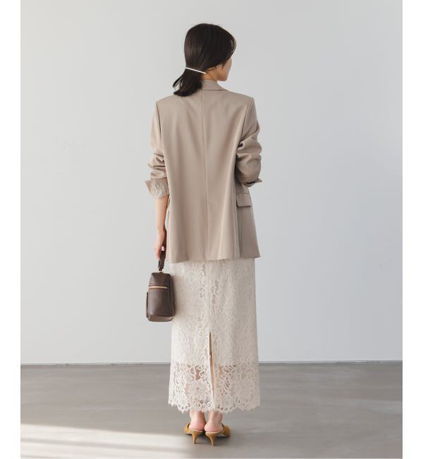 NOBLE「《WEB＆一部店舗限定・追加》リバーレースIラインスカート」|スカート|