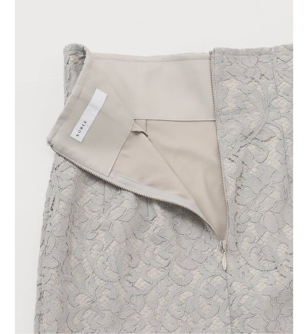 NOBLE「《WEB＆一部店舗限定・追加》リバーレースIラインスカート」|スカート|