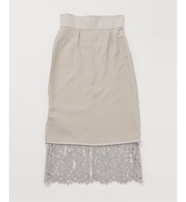 NOBLE「《WEB＆一部店舗限定・追加》リバーレースIラインスカート」|スカート|