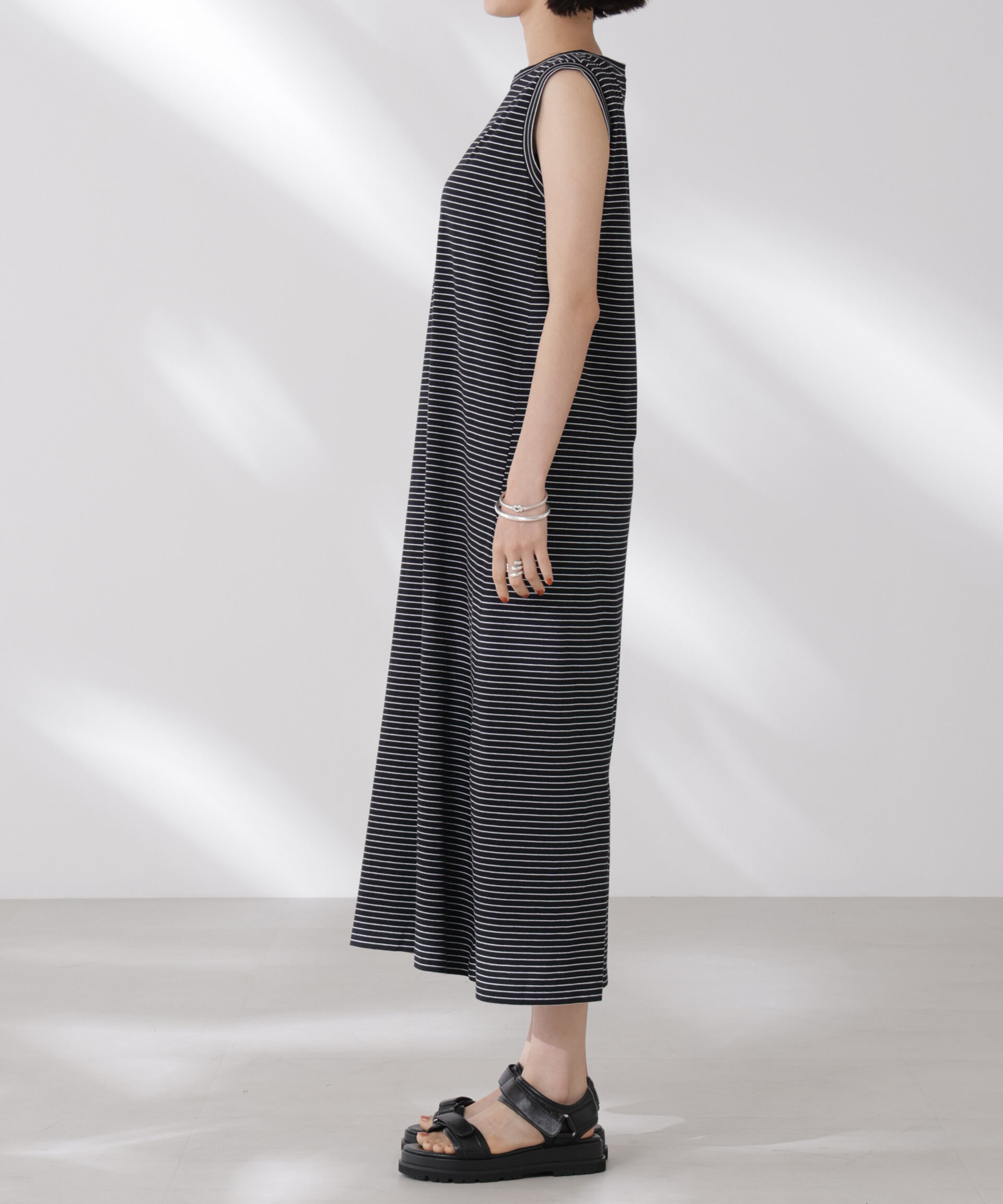 nano･universe「ボーダーノースリーブワンピース」|ワンピース|