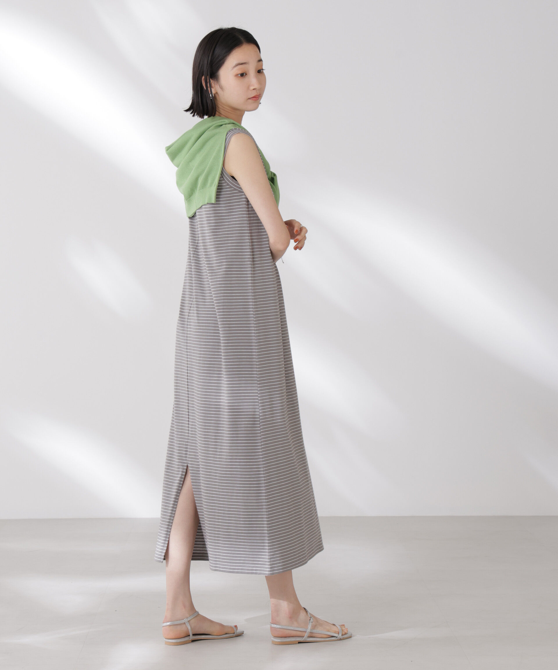nano･universe「ボーダーノースリーブワンピース」|ワンピース|