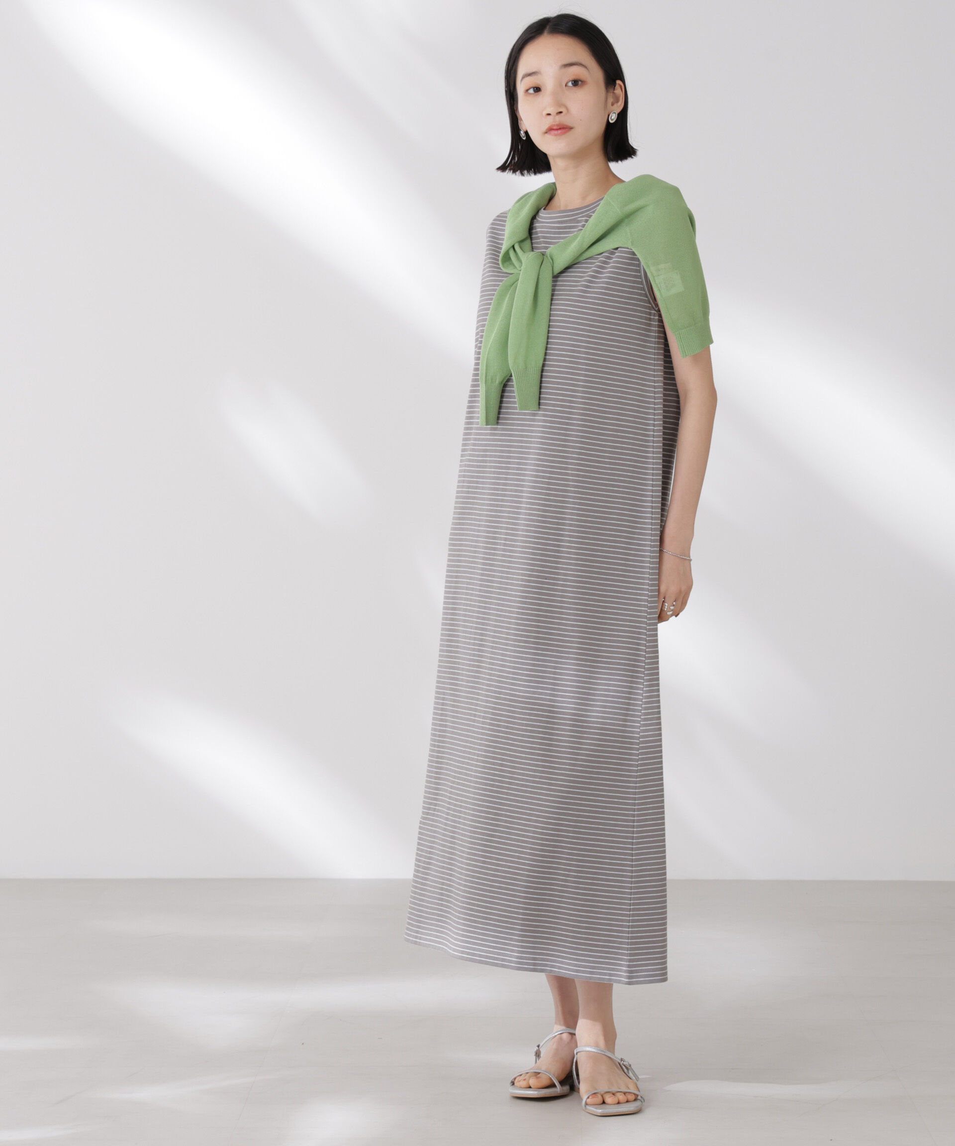 nano･universe「ボーダーノースリーブワンピース」|ワンピース|