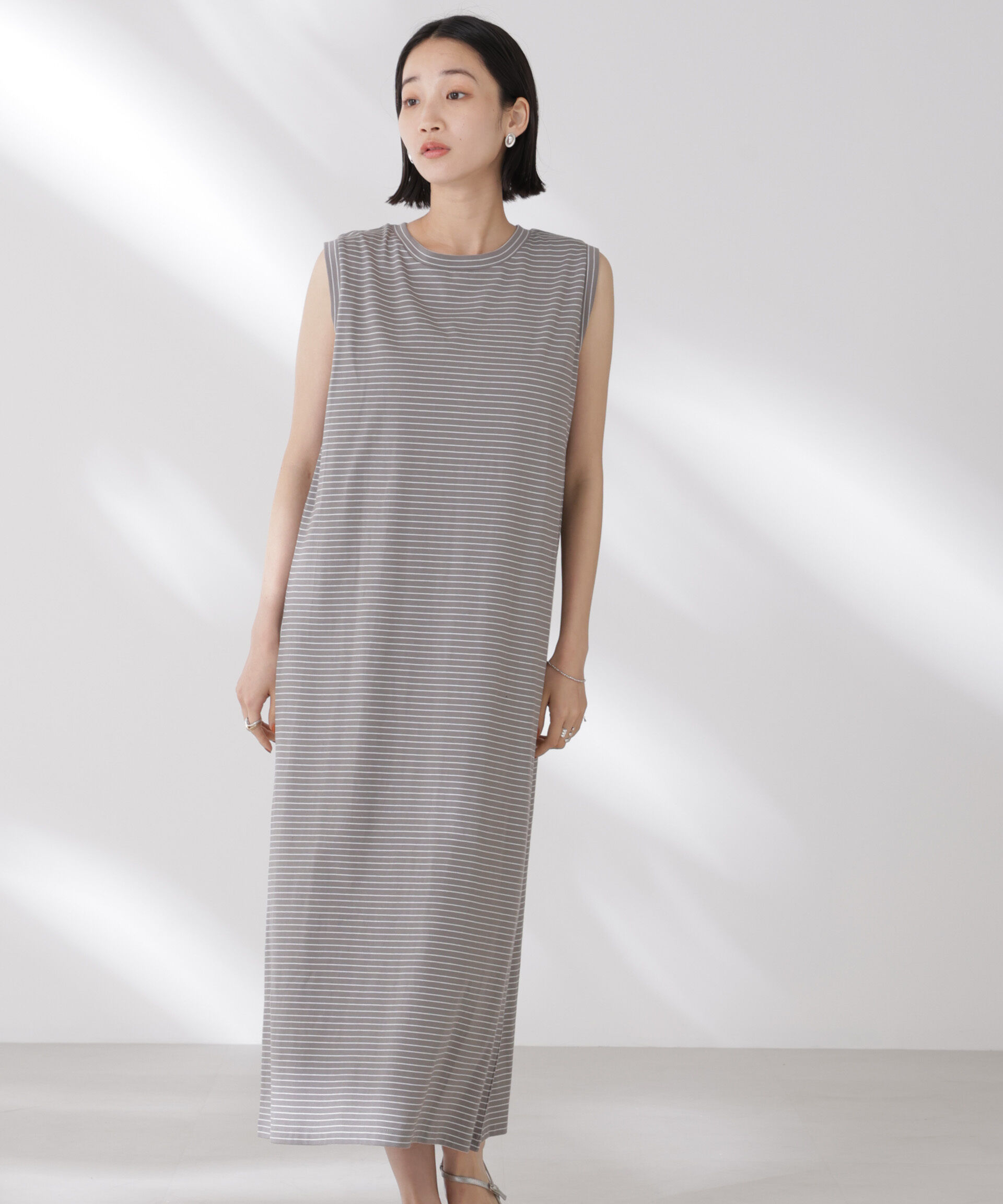 nano･universe「ボーダーノースリーブワンピース」|ワンピース|