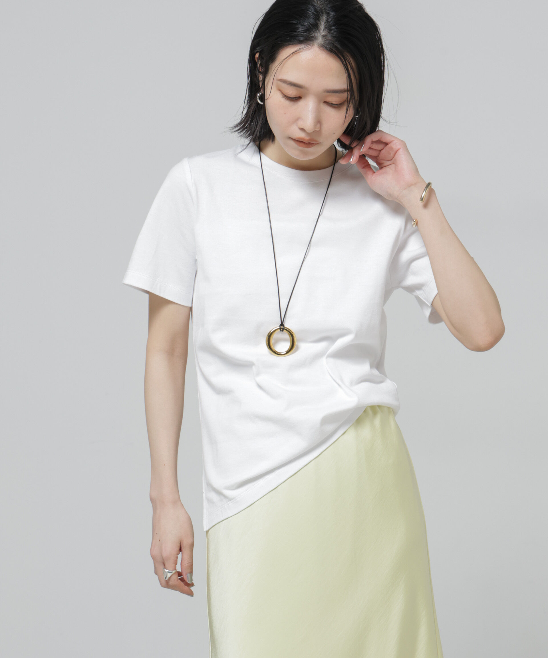 nano･universe「Anti Soaked(R) 汗染み防止クルーネックTシャツ」|Tシャツ・カットソー|