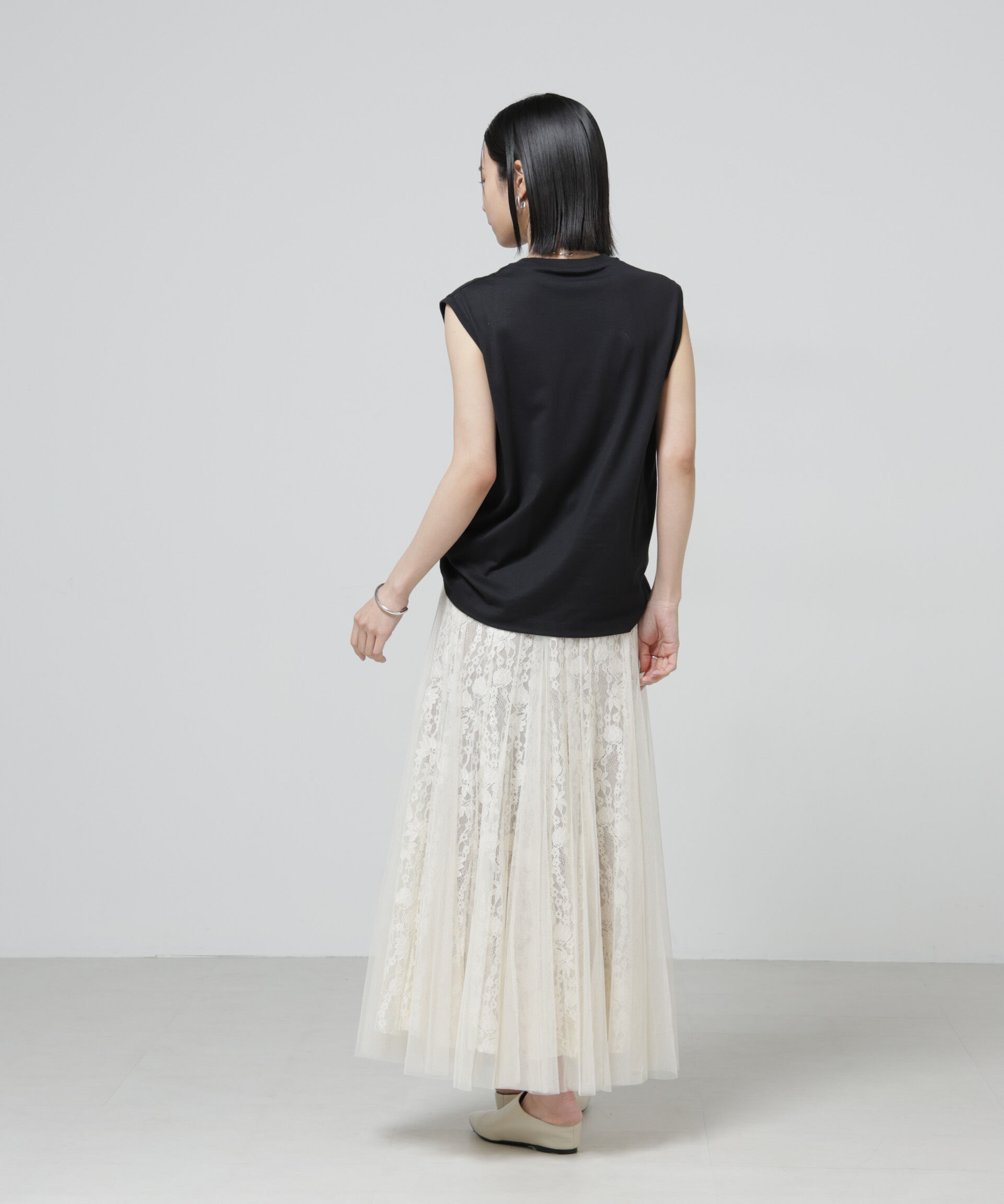 nano･universe「Anti Soaked(R) 汗染み防止ノースリーブTシャツ」|Tシャツ・カットソー|