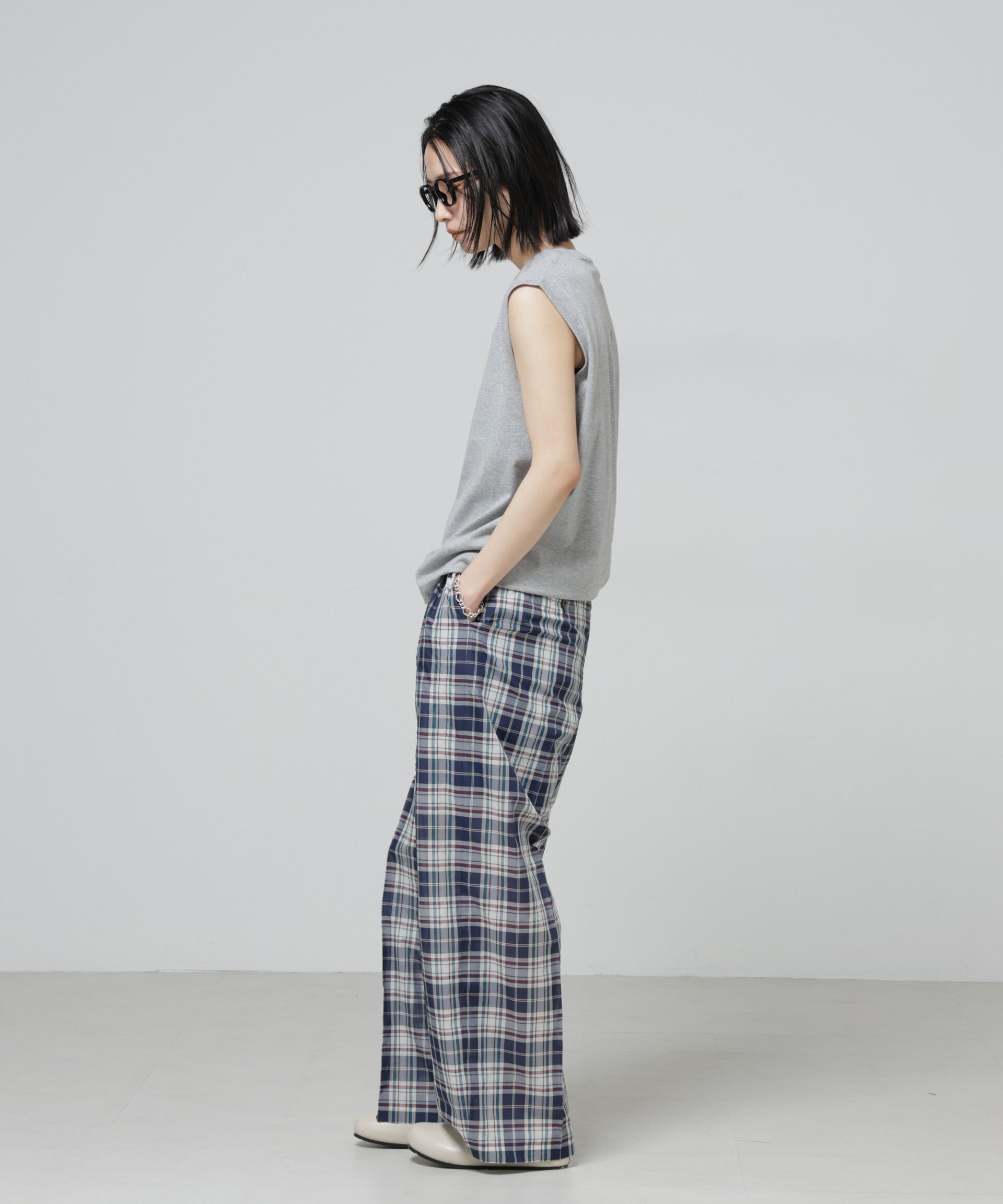 nano･universe「Anti Soaked(R) 汗染み防止ノースリーブTシャツ」|Tシャツ・カットソー|