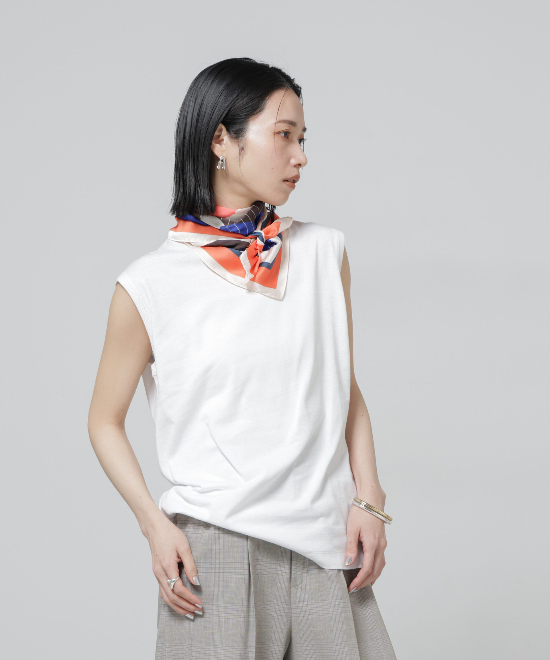 nano･universe「Anti Soaked(R) 汗染み防止ノースリーブTシャツ」|Tシャツ・カットソー|