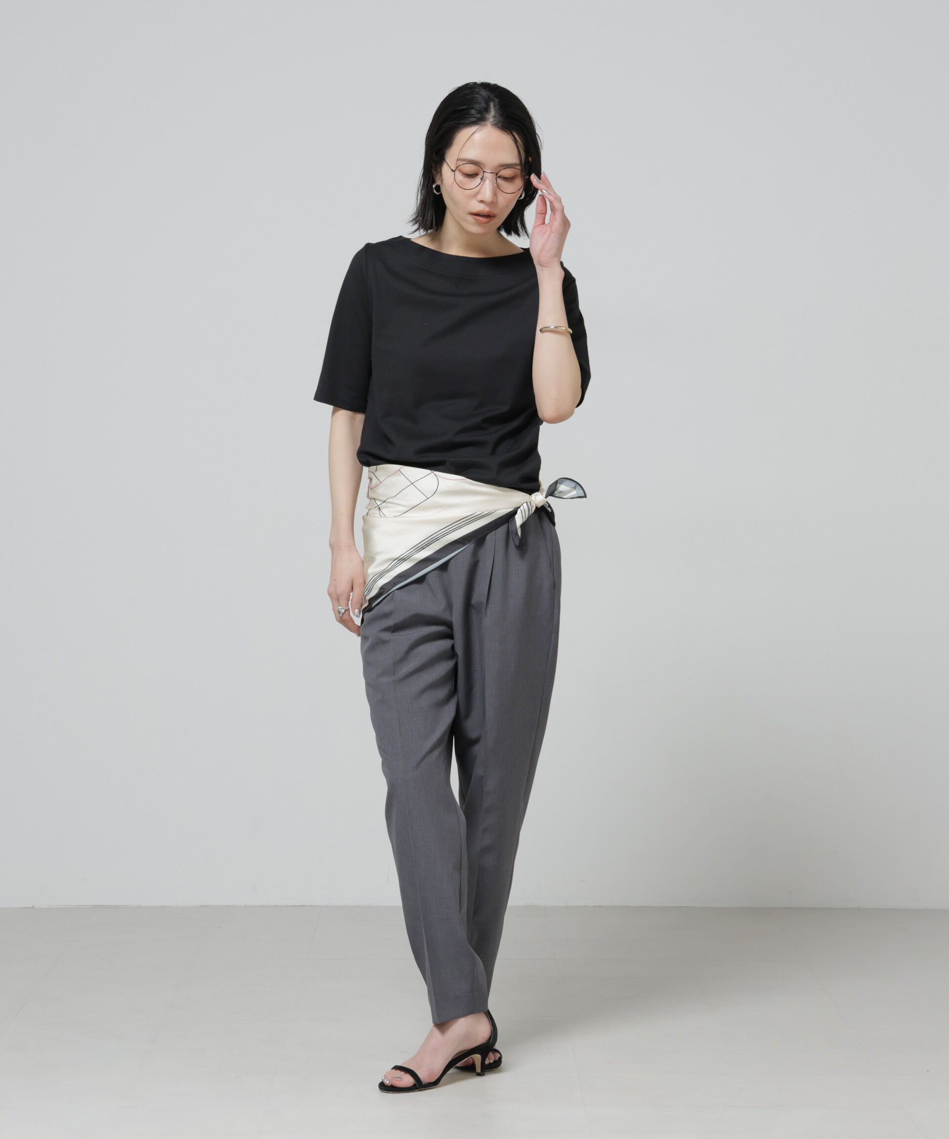 nano･universe「Anti Soaked(R) 汗染み防止ボートネックTシャツ」|Tシャツ・カットソー|