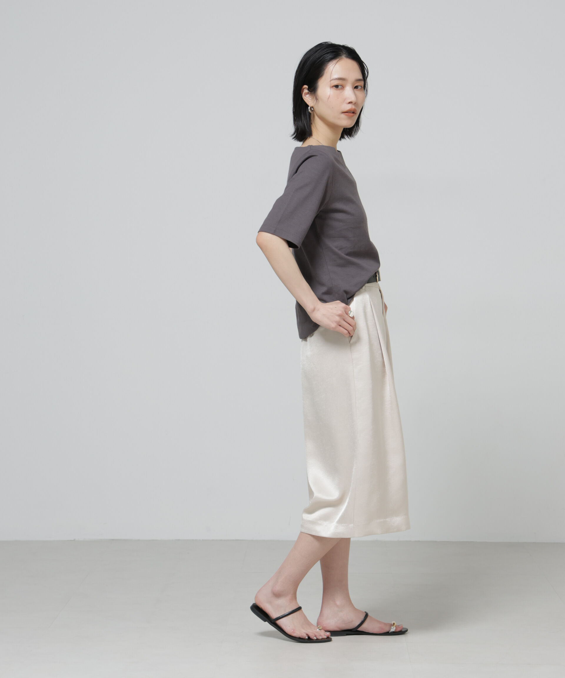 nano･universe「Anti Soaked(R) 汗染み防止ボートネックTシャツ」|Tシャツ・カットソー|