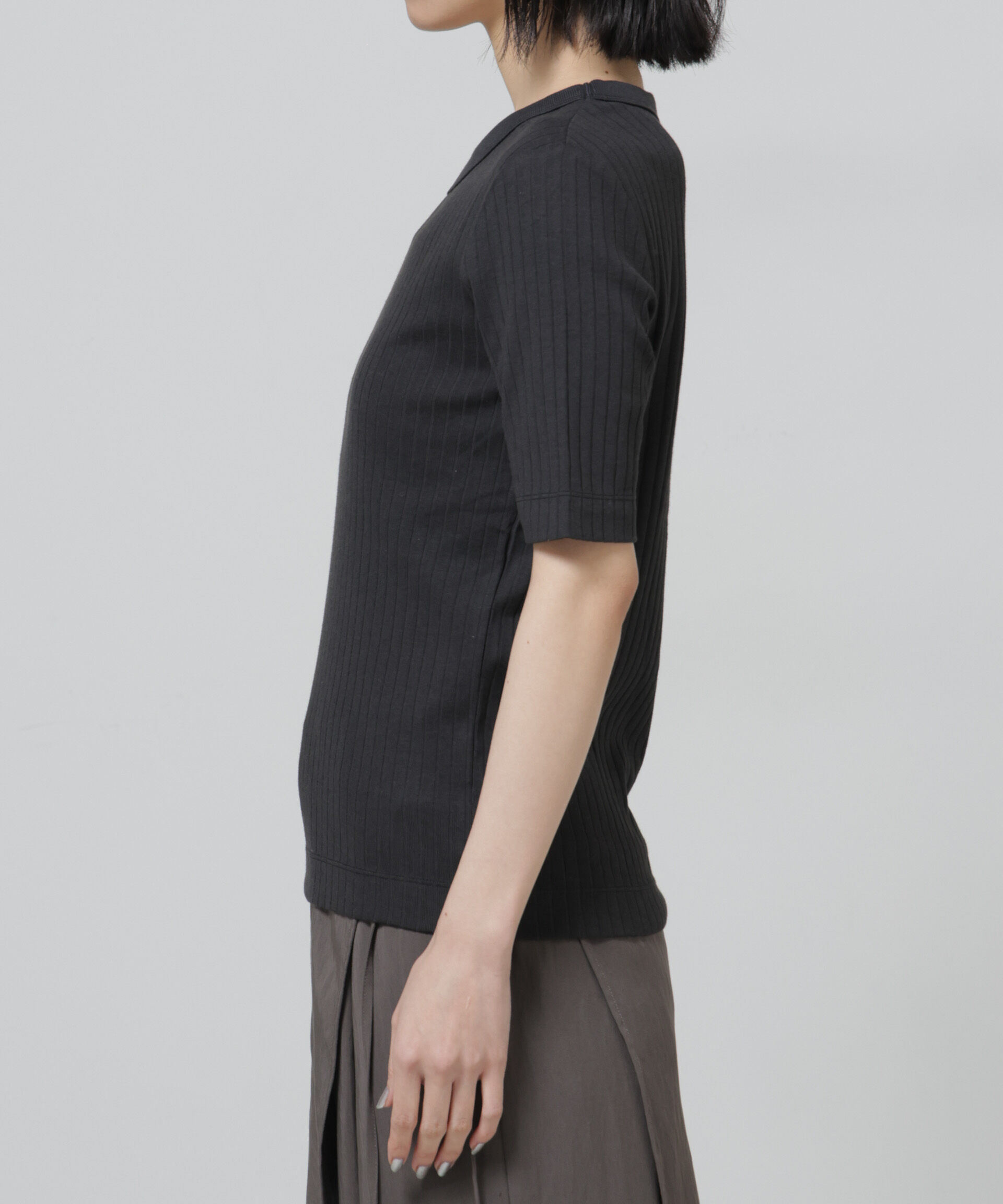 nano･universe「Anti Soaked(R) 汗染み防止クルーネックリブTシャツ」|Tシャツ・カットソー|