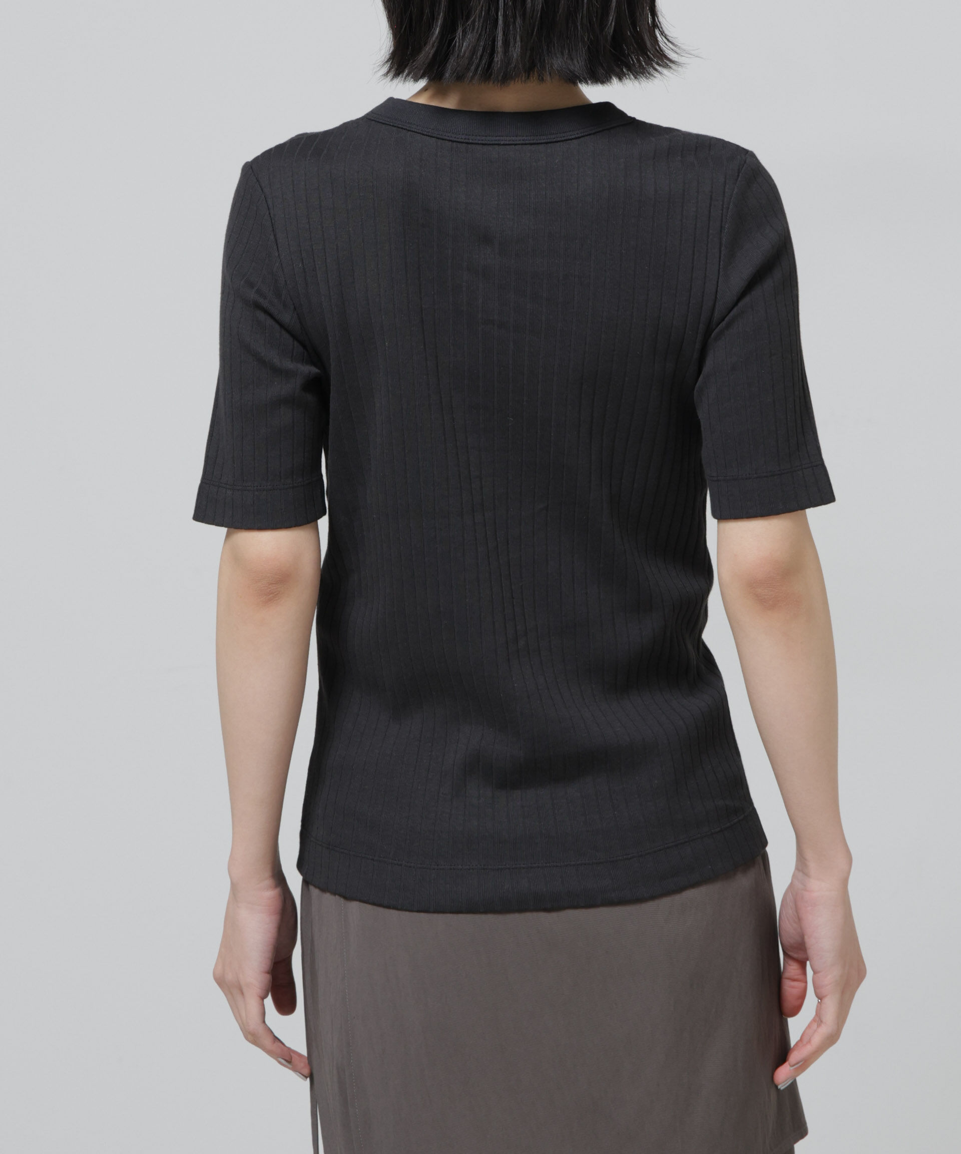 nano･universe「Anti Soaked(R) 汗染み防止クルーネックリブTシャツ」|Tシャツ・カットソー|