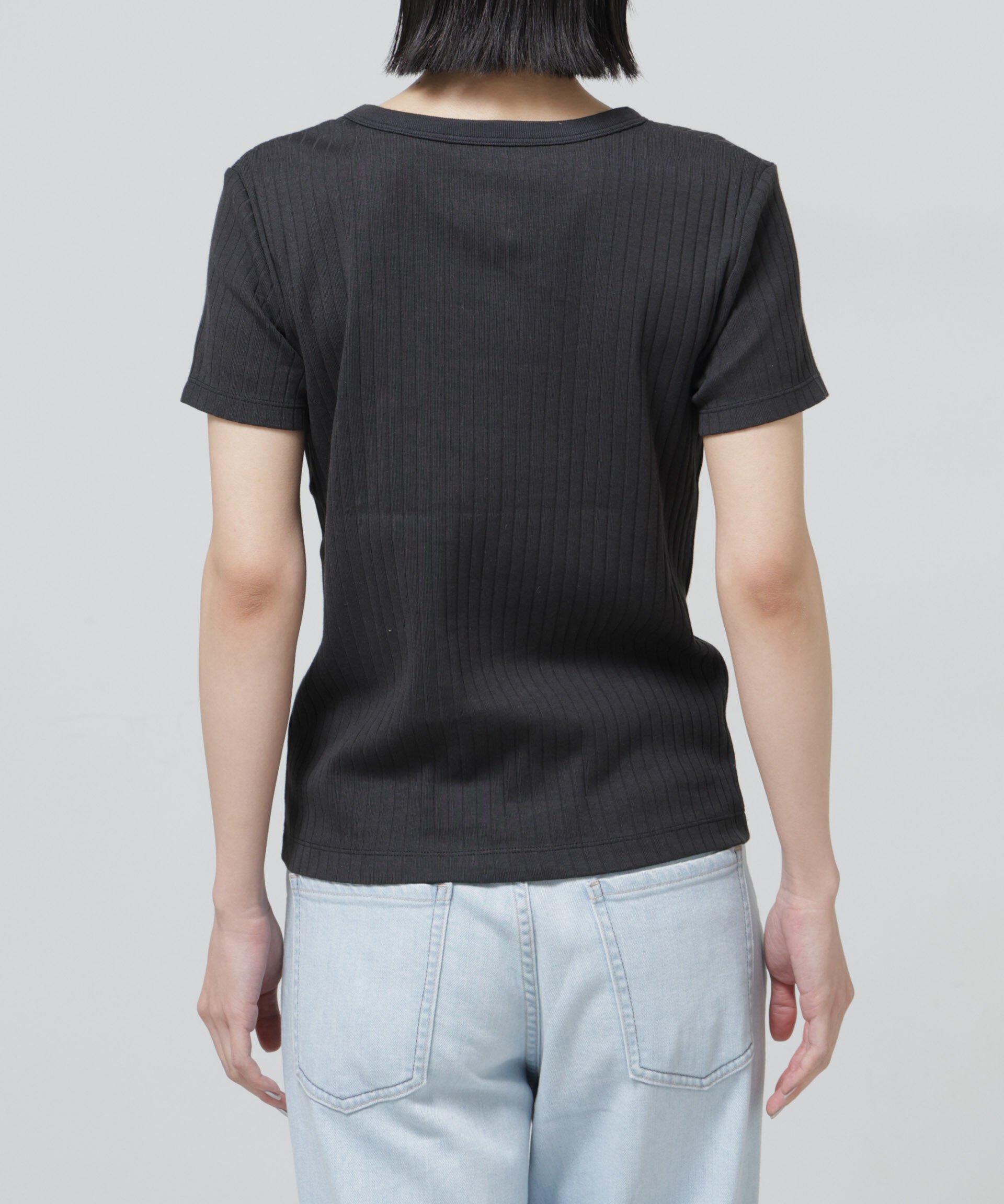 nano･universe「Anti Soaked(R) 汗染み防止コンパクトリブTシャツ」|Tシャツ・カットソー|