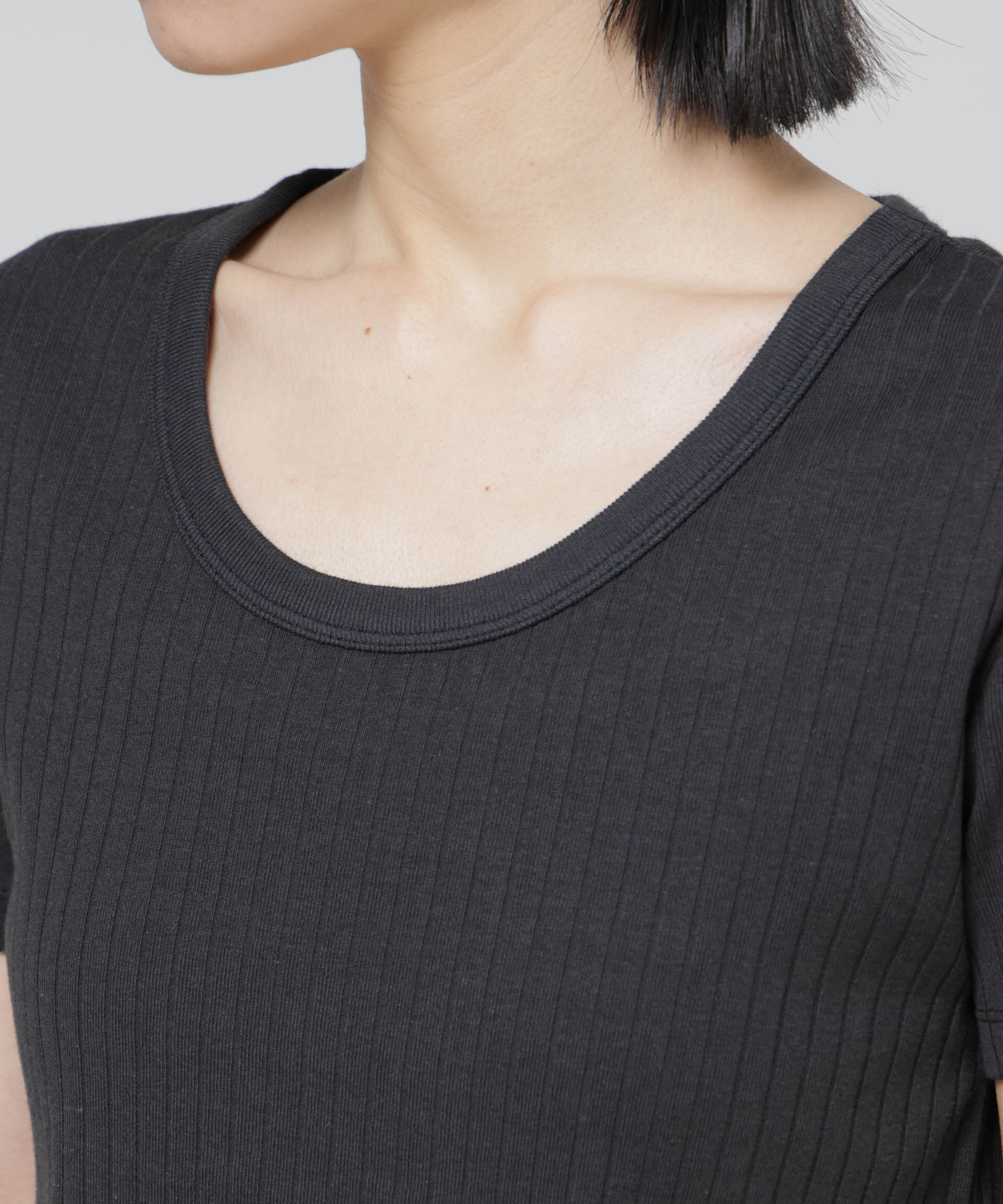 nano･universe「Anti Soaked(R) 汗染み防止コンパクトリブTシャツ」|Tシャツ・カットソー|