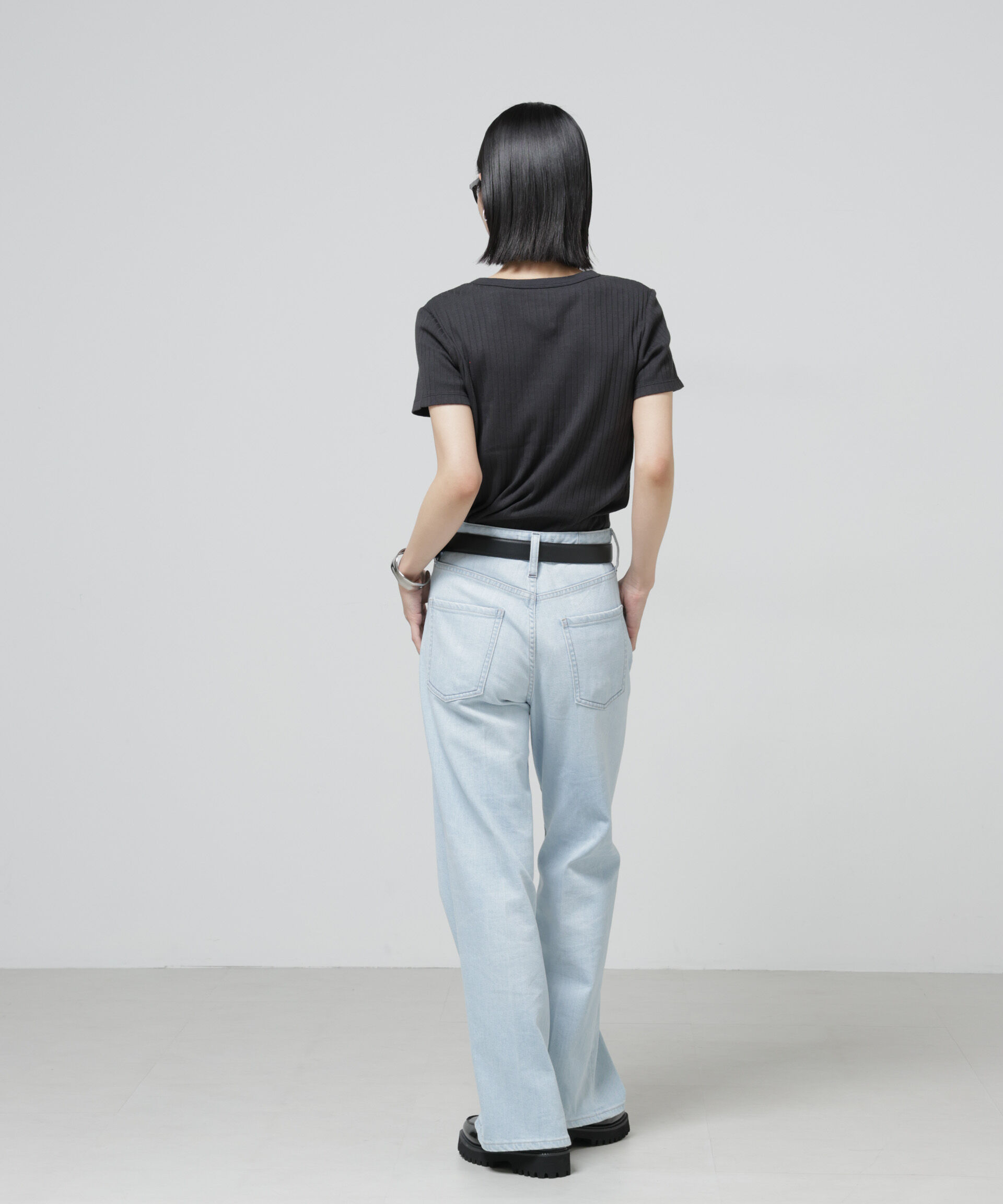 nano･universe「Anti Soaked(R) 汗染み防止コンパクトリブTシャツ」|Tシャツ・カットソー|