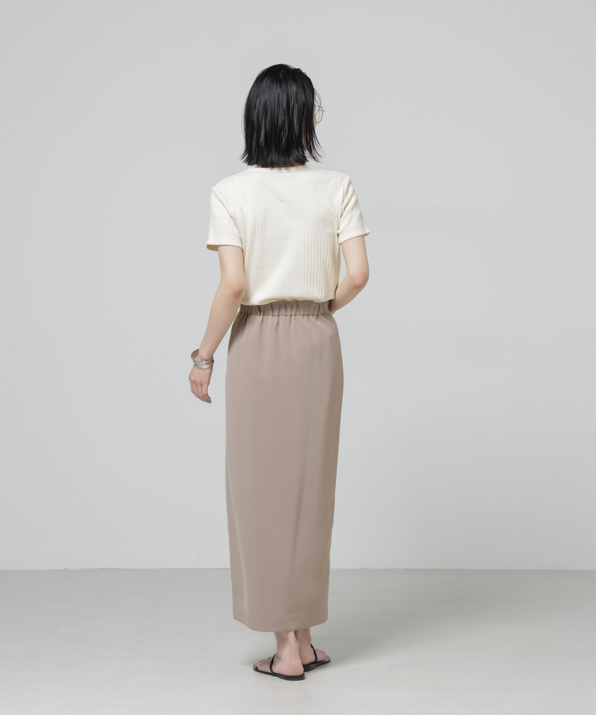 nano･universe「Anti Soaked(R) 汗染み防止コンパクトリブTシャツ」|Tシャツ・カットソー|