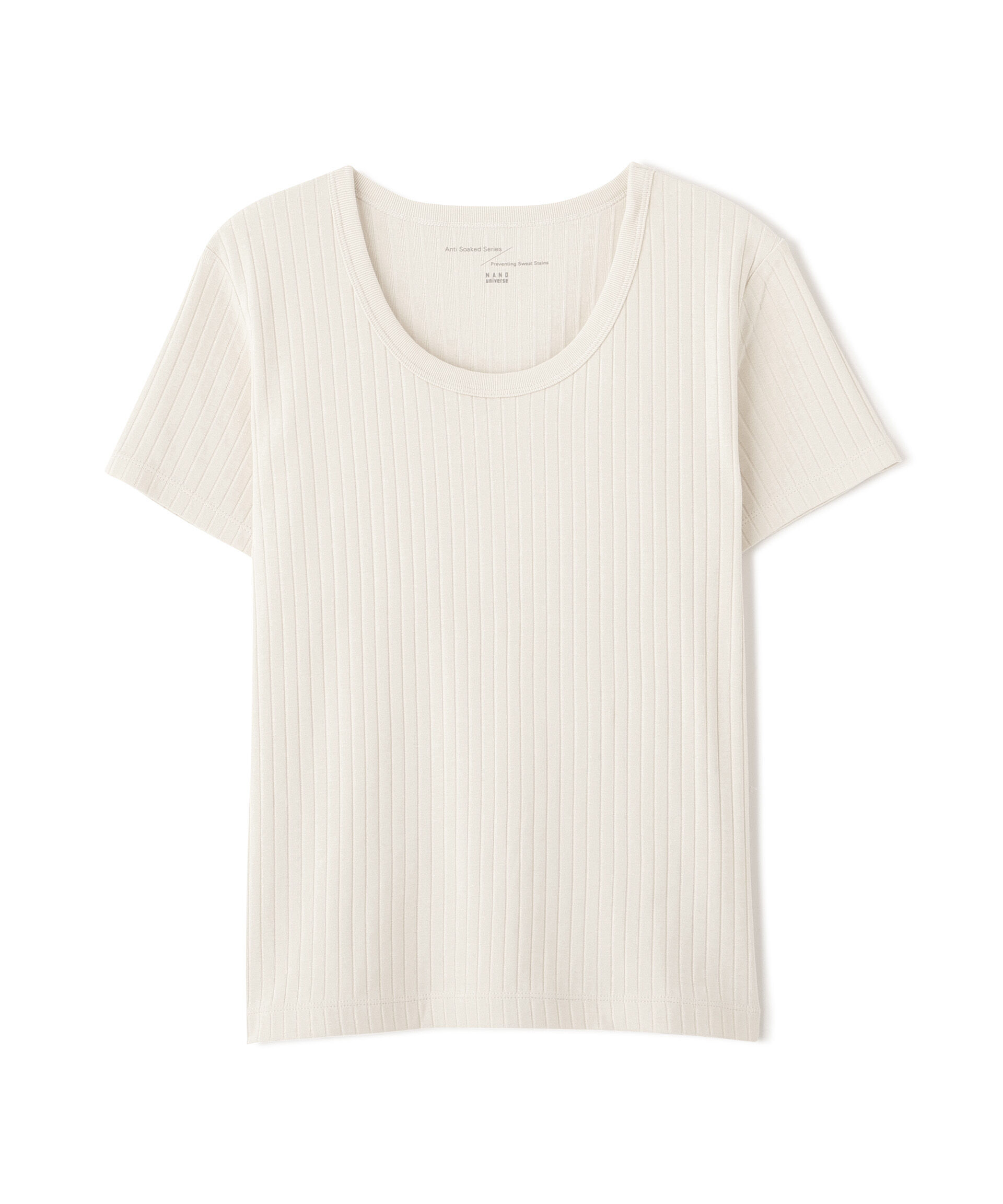 nano･universe「Anti Soaked(R) 汗染み防止コンパクトリブTシャツ」|Tシャツ・カットソー|