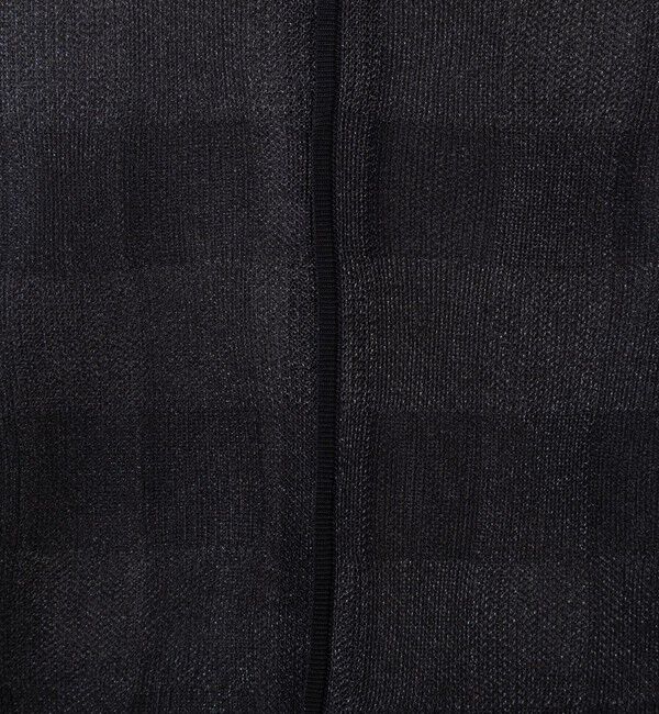 Rie Miller「《手洗い可能》シアーブロックチェック2WAYクルーネックカーディガン」|カーディガン|