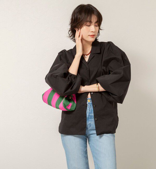 MAQWEL「【MAQWEL/マクウェル】ボリュームスリーブ開襟シャツ」|シャツ・ブラウス|