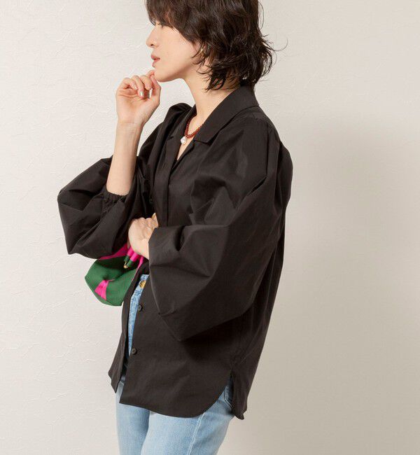 MAQWEL「【MAQWEL/マクウェル】ボリュームスリーブ開襟シャツ」|シャツ・ブラウス|