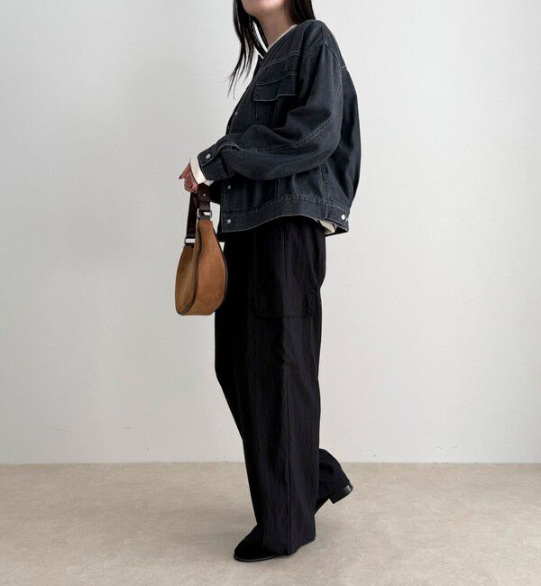 fredy emue「ニュアンスデニムノーカラージャケット」|ノーカラージャケット|