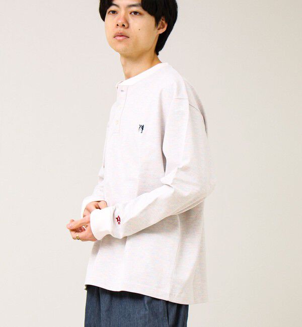 GLOSTER「【BOY刺繍】裏グラデーション ヘンリーネック ロンT」|Tシャツ・カットソー|