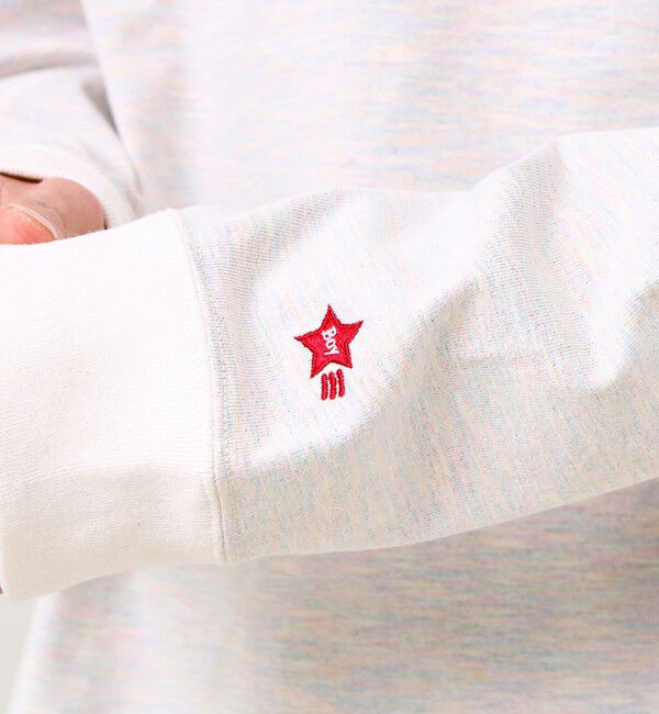 GLOSTER「【BOY刺繍】裏グラデーション ヘンリーネック ロンT」|Tシャツ・カットソー|