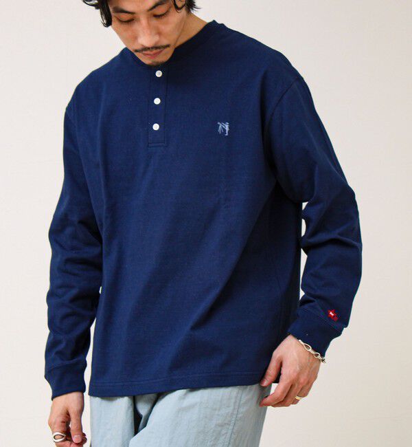 GLOSTER「【BOY刺繍】裏グラデーション ヘンリーネック ロンT」|Tシャツ・カットソー|