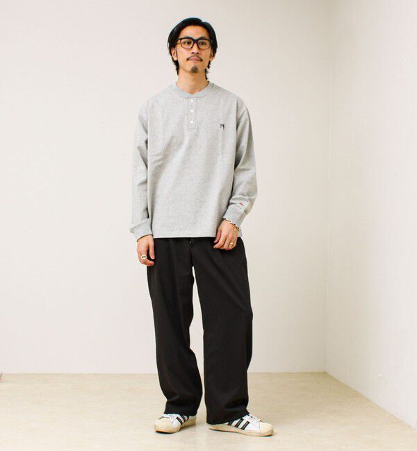 GLOSTER「【BOY刺繍】裏グラデーション ヘンリーネック ロンT」|Tシャツ・カットソー|