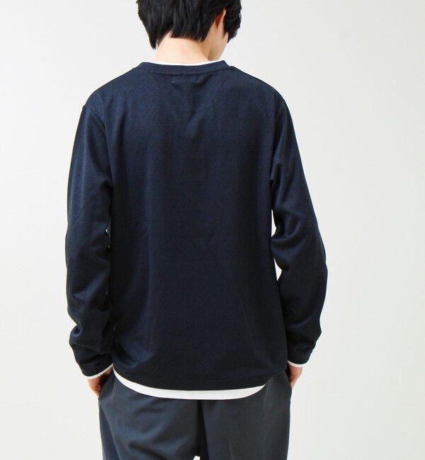 GLOSTER「メランジ微起毛スムース フェイクレイヤード ロンT」|Tシャツ・カットソー|
