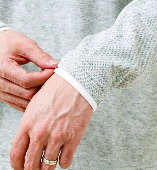 GLOSTER「メランジ微起毛スムース フェイクレイヤード ロンT」|Tシャツ・カットソー|