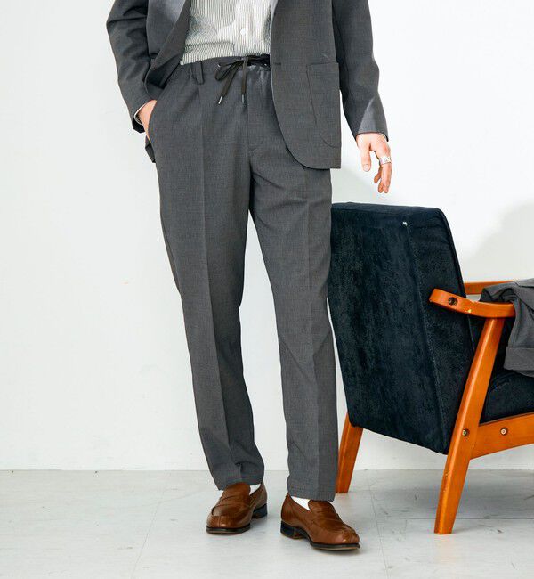 GLOSTER「【セットアップ対応】リネンタッチドビーイージーパンツ」|チノ|