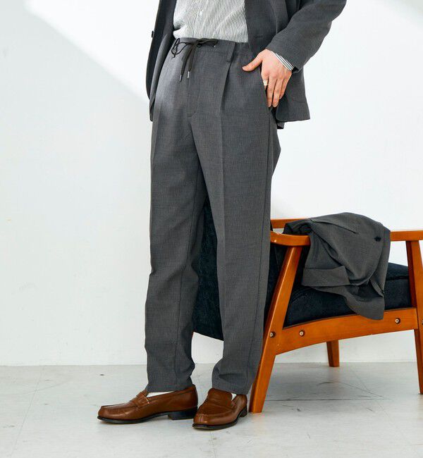 GLOSTER「【セットアップ対応】リネンタッチドビーイージーパンツ」|チノ|