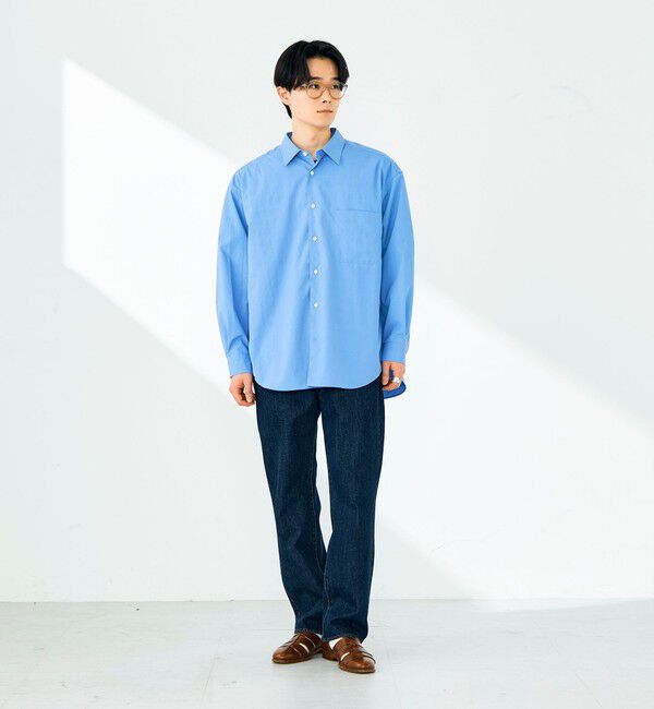 GLOSTER「【ニューベーシック】ワッシャーポプリンシャツ ロングスリーブ」|シャツ・ブラウス|